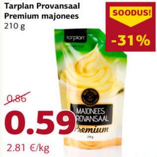 Allahindlus - Tarplan Provansaal Premium majonees 210 g