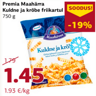 Allahindlus - Premia Maahärra Kuldne ja krõbe friikartul 750 g