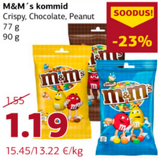 Allahindlus - M&M´s kommid