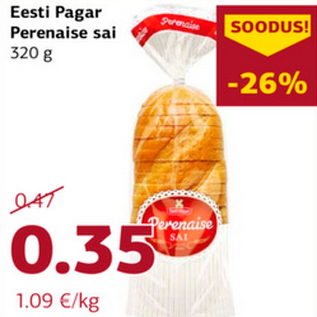 Allahindlus - Eesti Pagar Perenaise sai 320 g