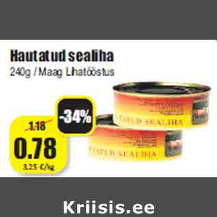 Allahindlus - Hautatud sealiha 240g / Maag Lihatööstus