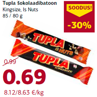 Скидка - Шоколадный батончик Tupla
