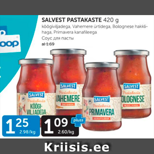 Allahindlus - SALVEST PASTAKASTE 420 G