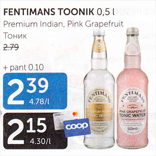 Allahindlus - FENTIMANS TOONIK 0,5 L