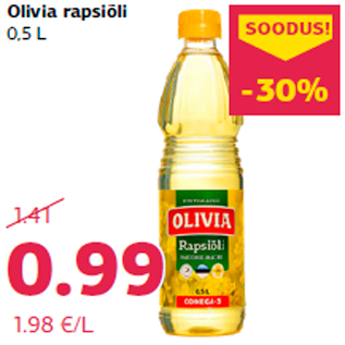 Allahindlus - Olivia rapsiõli 0,5 L