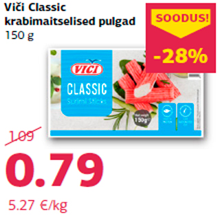 Allahindlus - Viči Classic krabimaitselised pulgad 150 g