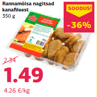 Allahindlus - Rannamõisa nagitsad kanafileest 350 g