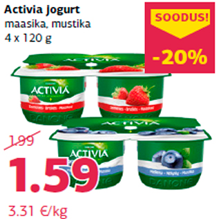 Allahindlus - Activia jogurt