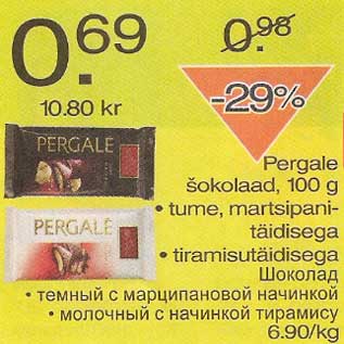 Allahindlus - Pergale šokolaad