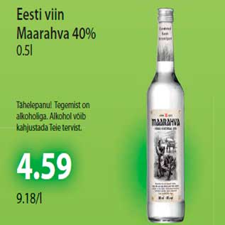 Allahindlus - Eesti viin Maarahva