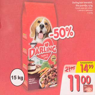 Allahindlus - Darling kuiv koeratoit liha-juurvilja, 15 kg