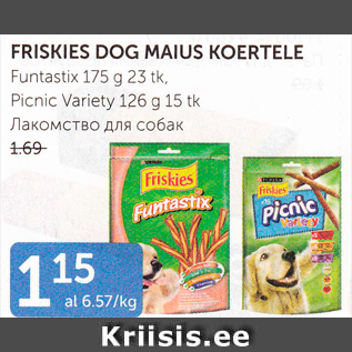 Allahindlus - FRISKIES DOG MAIUS KOERTELE