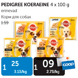 Allahindlus - PEDIGREE KOERAEINE 4 x 100 g