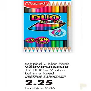 Allahindlus - Värvipliiatsid Maped Color Peps