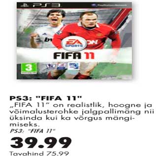 Скидка - PS3 "Fifa 11"