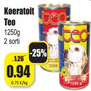 Скидка - Корм для собак Teo