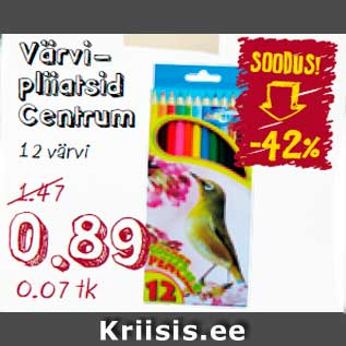 Allahindlus - Värvipliiatsid Centrum