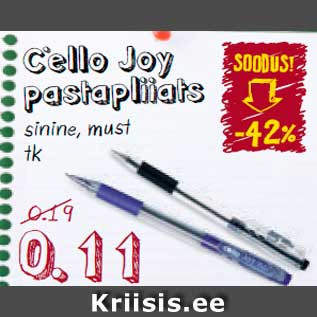 Allahindlus - C´ello Joy pastapliiats