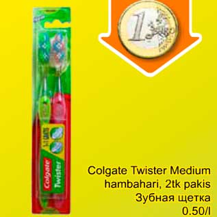 Allahindlus - Colgate Twister Medium hambahari