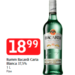 Allahindlus - Rumm Bacardi Carta Blanca