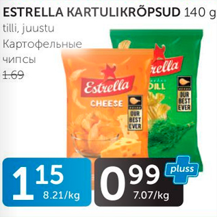 Allahindlus - ESTRELLA KARTULIKRÕPSUD 140 G