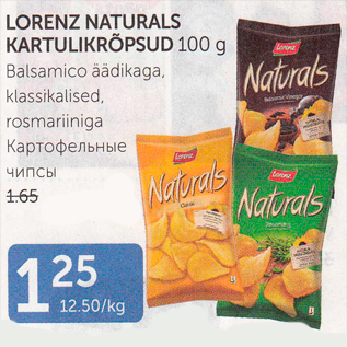 Allahindlus - LORENZ NATURALS KARTULIKRÕPSUD 100 G
