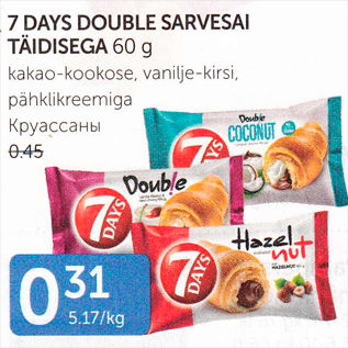 Allahindlus - 7DAYS DOUBLE SARVESAI TÄIDISEGA 60 g