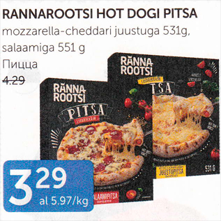 Allahindlus - RANNAROOTSI HOT DOGI PITSA