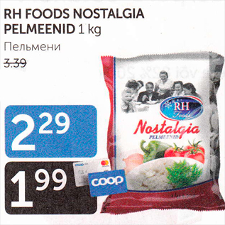 Allahindlus - RH FOODS NOSTALGIA PELMEENID 1 kg