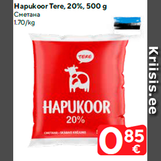 Allahindlus - Hapukoor Tere, 20%, 500 g