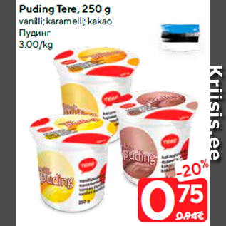 Allahindlus - Puding Tere, 250 g