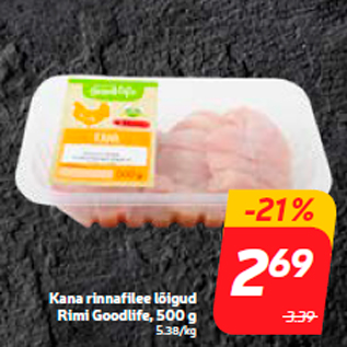 Скидка - Ломтики куриной грудки Rimi Goodlife, 500 г
