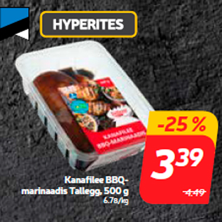 Allahindlus - Kanafilee BBQmarinaadis Tallegg, 500 g