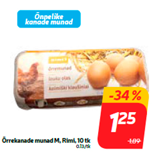 Скидка - Яйца куриные M, Rimi, 10 шт