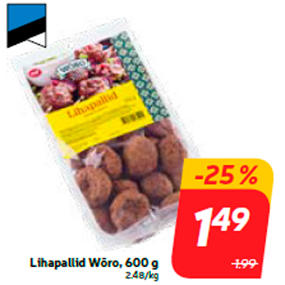 Allahindlus - Lihapallid Wõro, 600 g