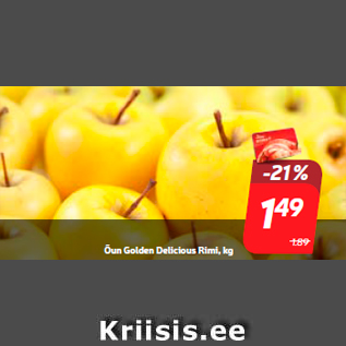 Скидка - Яблоки Golden Delicious Rimi, кг