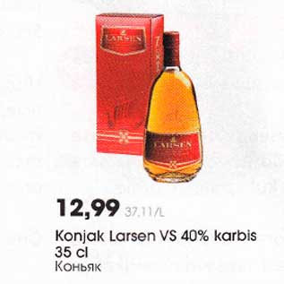 Allahindlus - Konjak Larsen VS 40% karbis 35 cl