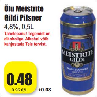 Allahindlus - Õlu Meistrite Gildi Pilsner