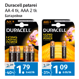 Allahindlus - Duracell patarei