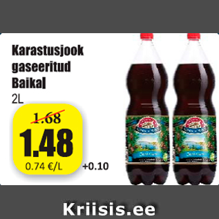 Allahindlus - Karastusjook gaseeritud Baikal 2L