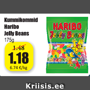 Allahindlus - Kummikommid Haribo Jelly Beans 175 g