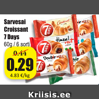 Allahindlus - Sarvesai Croissant 7 Days