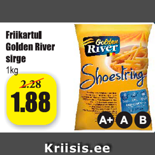 Allahindlus - Friikartul Golden River sirge 1 kg