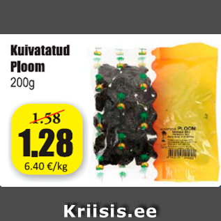 Allahindlus - Kuivatatud Ploom 200 g