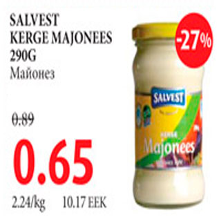 Allahindlus - Salvest kerge majonees