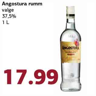 Скидка - Ром Angostura белый 37,5% 1 л