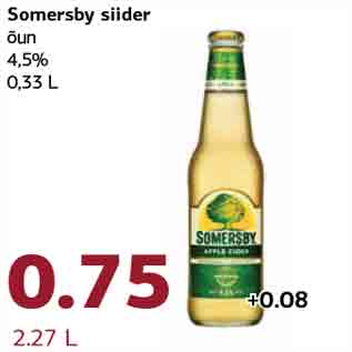 Allahindlus - Somersby siider õun 4,5%, 0,33 L