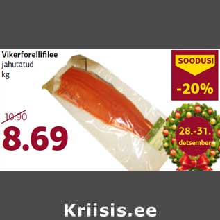 Allahindlus - Vikerforellifilee jahutatud kg