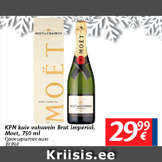 Allahindlus - KPN kuiv vahuvein Brut Imperial, Moet, 750 ml