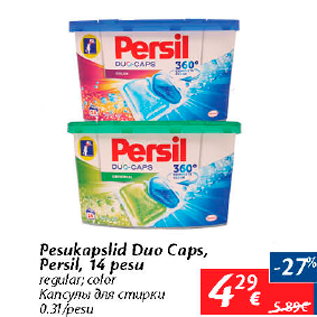 Allahindlus - Pesukapslid Duo Caps, Persil, 14 pesu